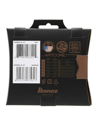 Ibanez IFAS6SL Hollow Body Strings 11-50
