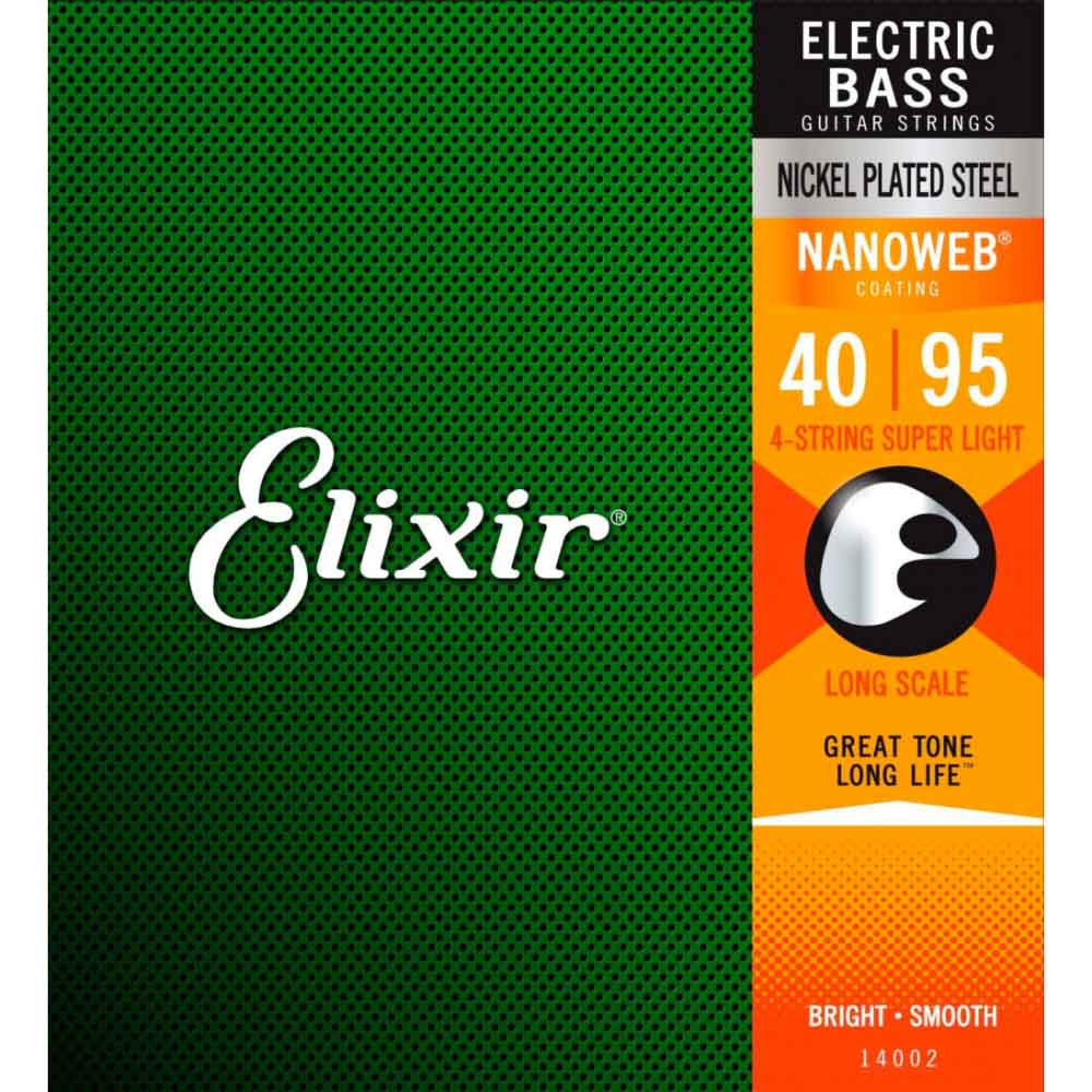 Elixir 14002 Super Light 40-95, Long Scale Electric Bass Strings