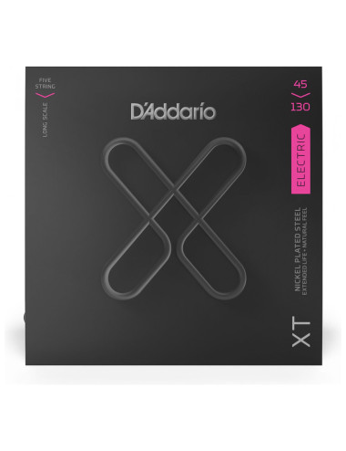 D'Addario XTB45130 NKL Regular Light 5-String