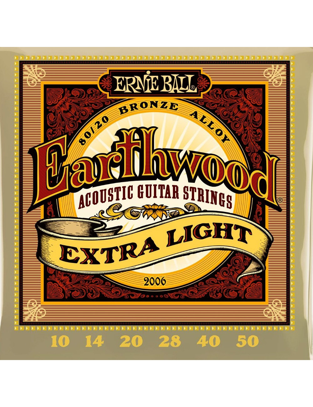 Ernie Ball 2006 Earthwood Extra Light Acoustic 80/20 Bronze
