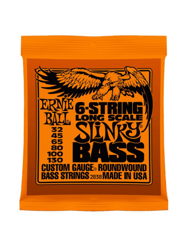 Ernie Ball 2838 6-String Slinky Bass Long Scale Nickel Wound