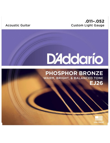 D\'Addario EJ26 Phosphor Bronze Custom Light