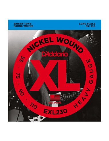D\'Addario EXL230 Nickel Wound Bass, Heavy, 55-110, Long Scale