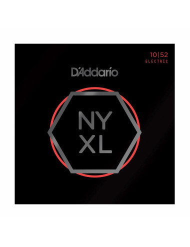 D'Addario NYXL1052 Nickel Wound, Light Top / Heavy Bottom, 10-52