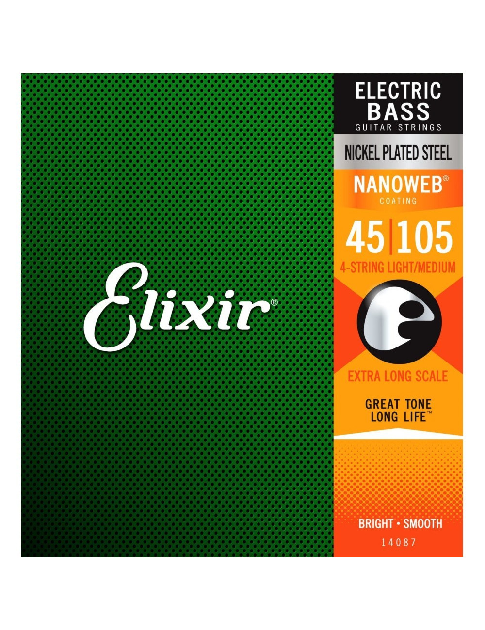 Elixir 14087 Light/Medium 45-105, Extra Long Scale Electric Bass Strings