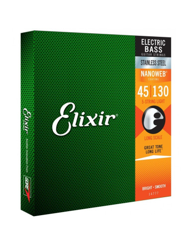 Elixir 14777 5-String Light 45-130, Long Scale