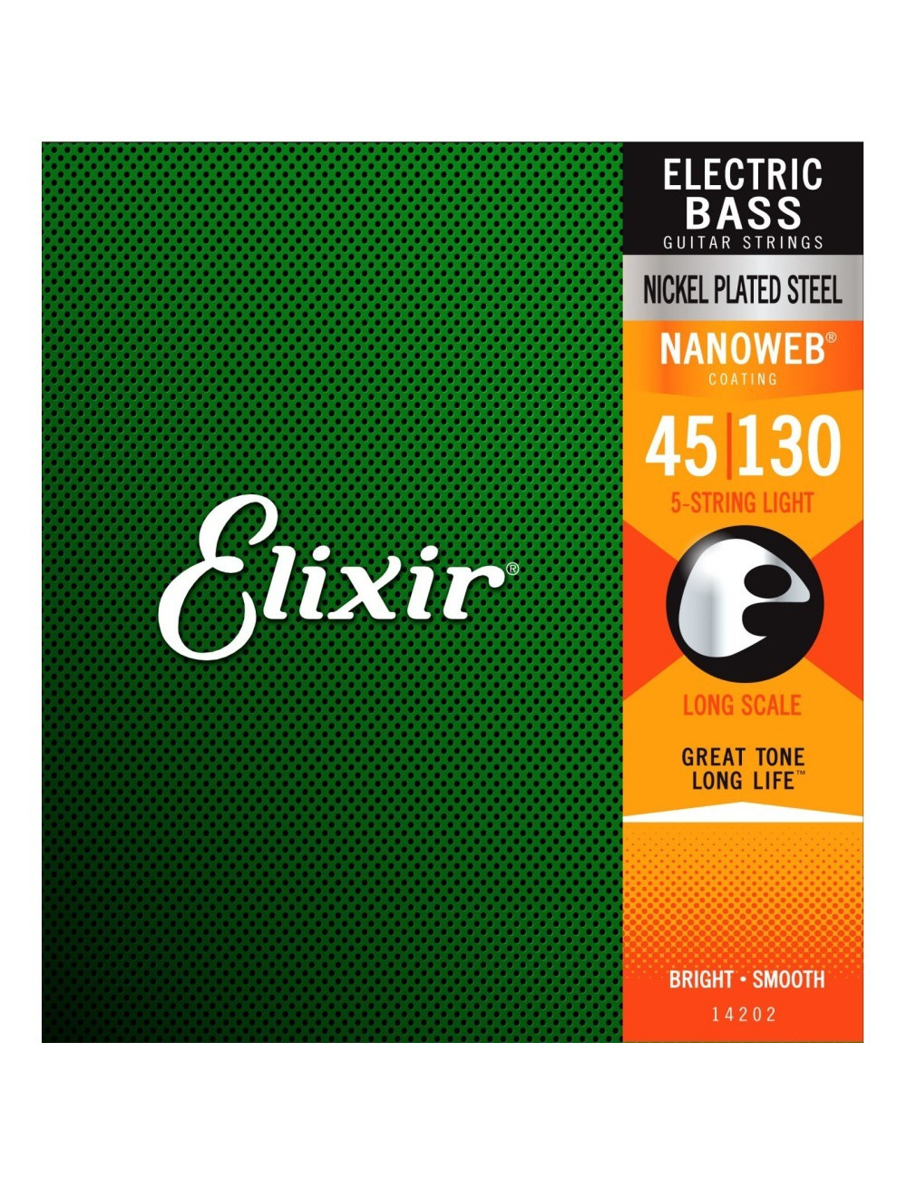 Elixir 14202 Nanoweb 45-130 Long Scale 5-String Light