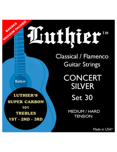 Luthier Set 30 Medium Hard Super Carbon Concert Silver