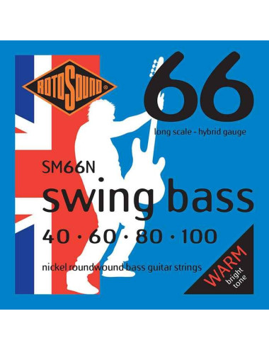 Rotosound SM66N Swing Bass 66 Nickel Hybrid 40-100, Long Scale