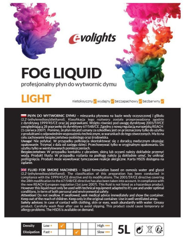 EVOLIGHTS Fog Liquid LIGHT 5L płyn do mgły