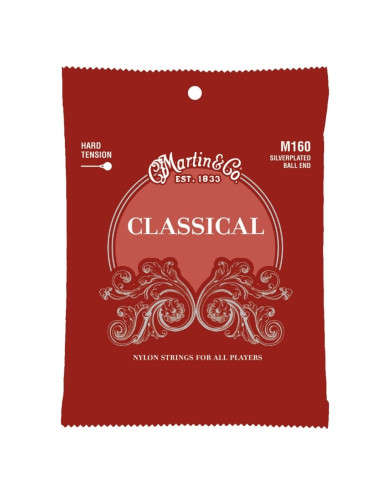Martin M160 Classical Hard Tension Silverplated Ball End